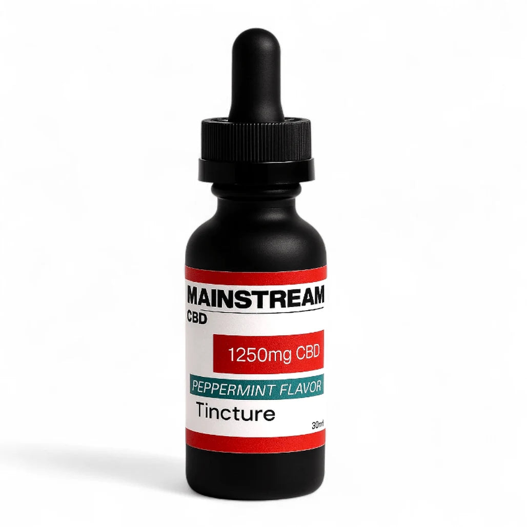 Mainstream CBD Full Spectrum CBD Tincture bottle and box