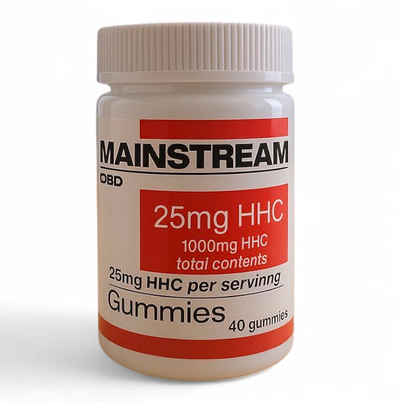 Mainstream CBD HHC Gummies 25mg – 40 Count Mixed Fruit (1,000mg Total)