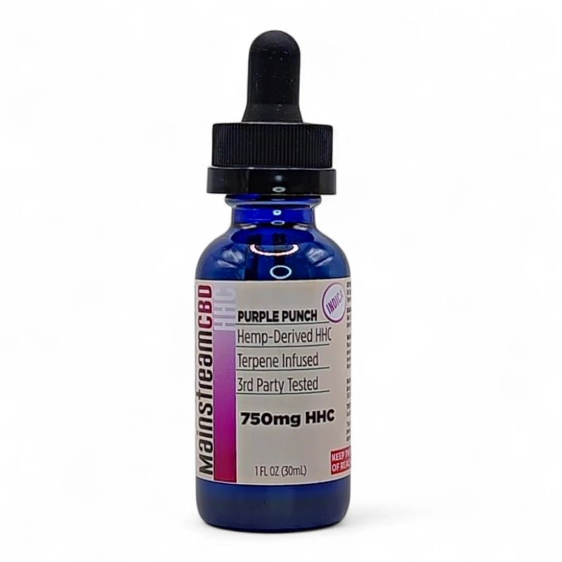 Mainstream CBD HHC Tincture 750mg or 1500mg – Purple Punch, Banana