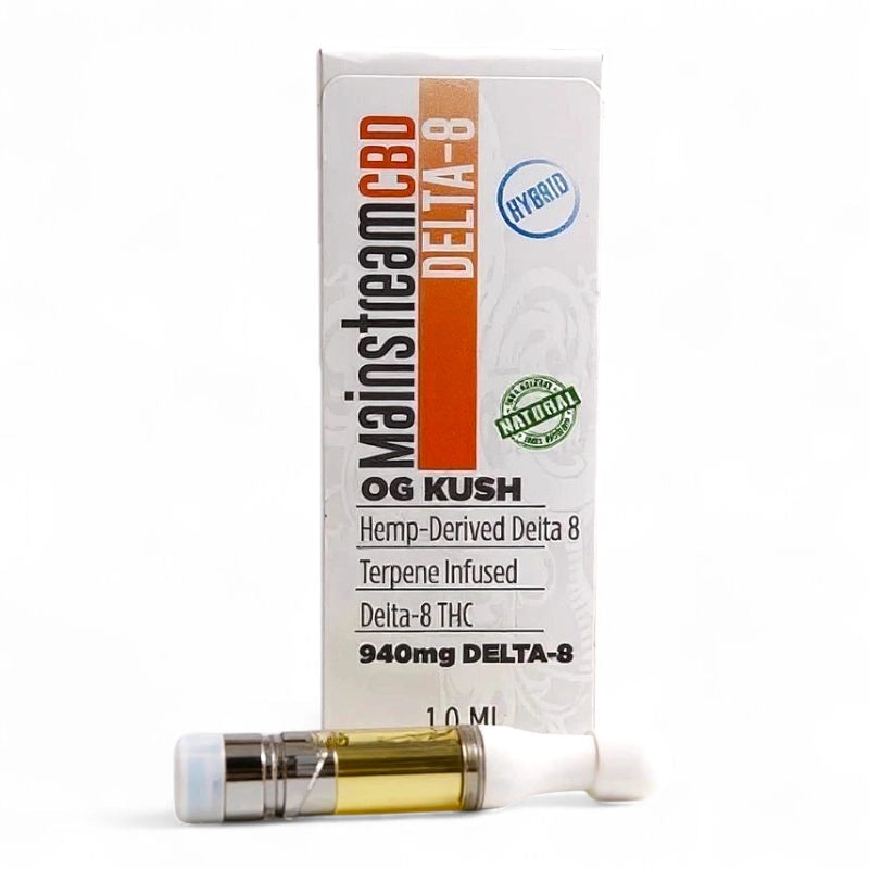 Mainstream CBD OG Kush Delta 8 Vape Cartridge 980mg – Classic Hybrid