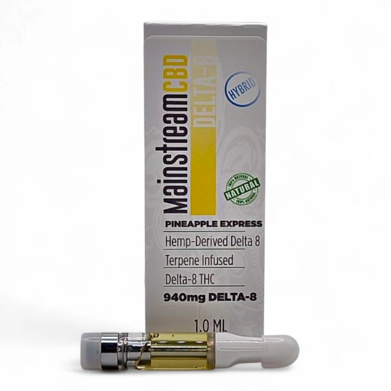 Mainstream CBD Pineapple Express Delta 8 Vape Cartridge 980mg – Happy Sativa