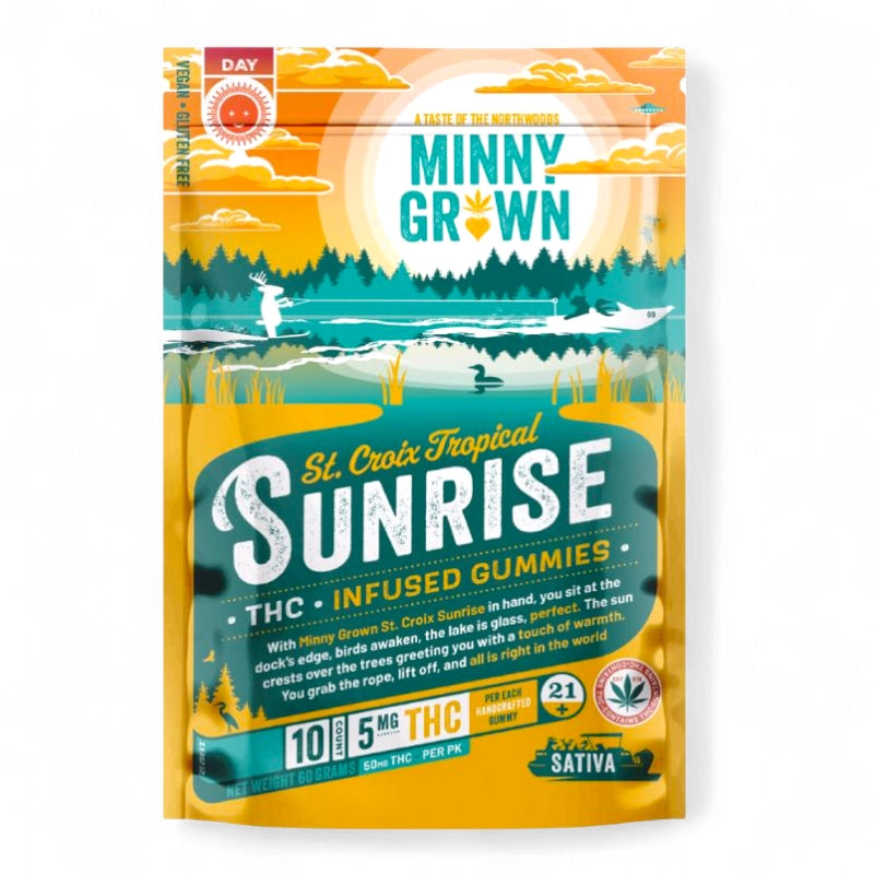 Minny Grown St Croix Sativa THC Gummies 5mg – 10 Pack Uplifting Minnesota THC