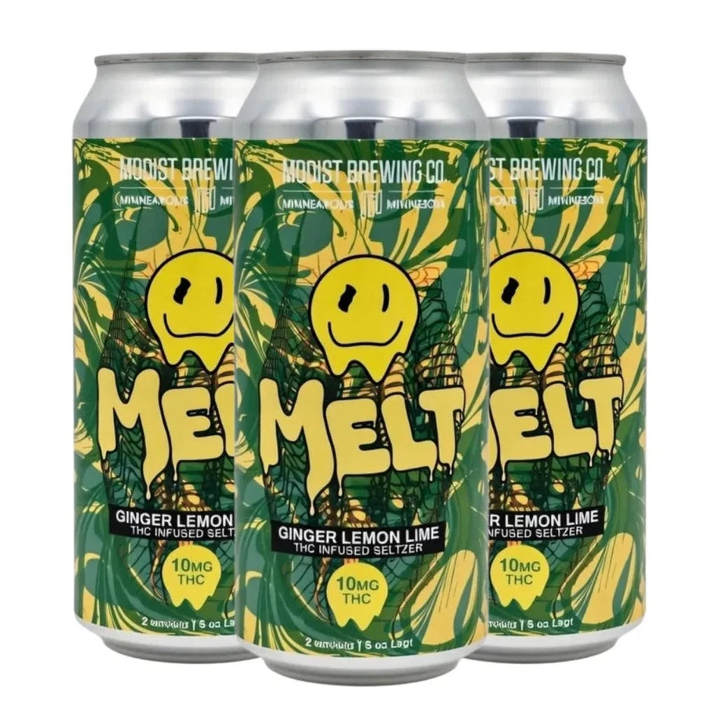 Modist Melt Ginger Lemon Lime 10mg Delta-9 THC seltzer 4-pack