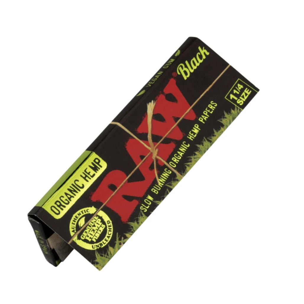 RAW Black organic hemp 1¼ rolling papers
