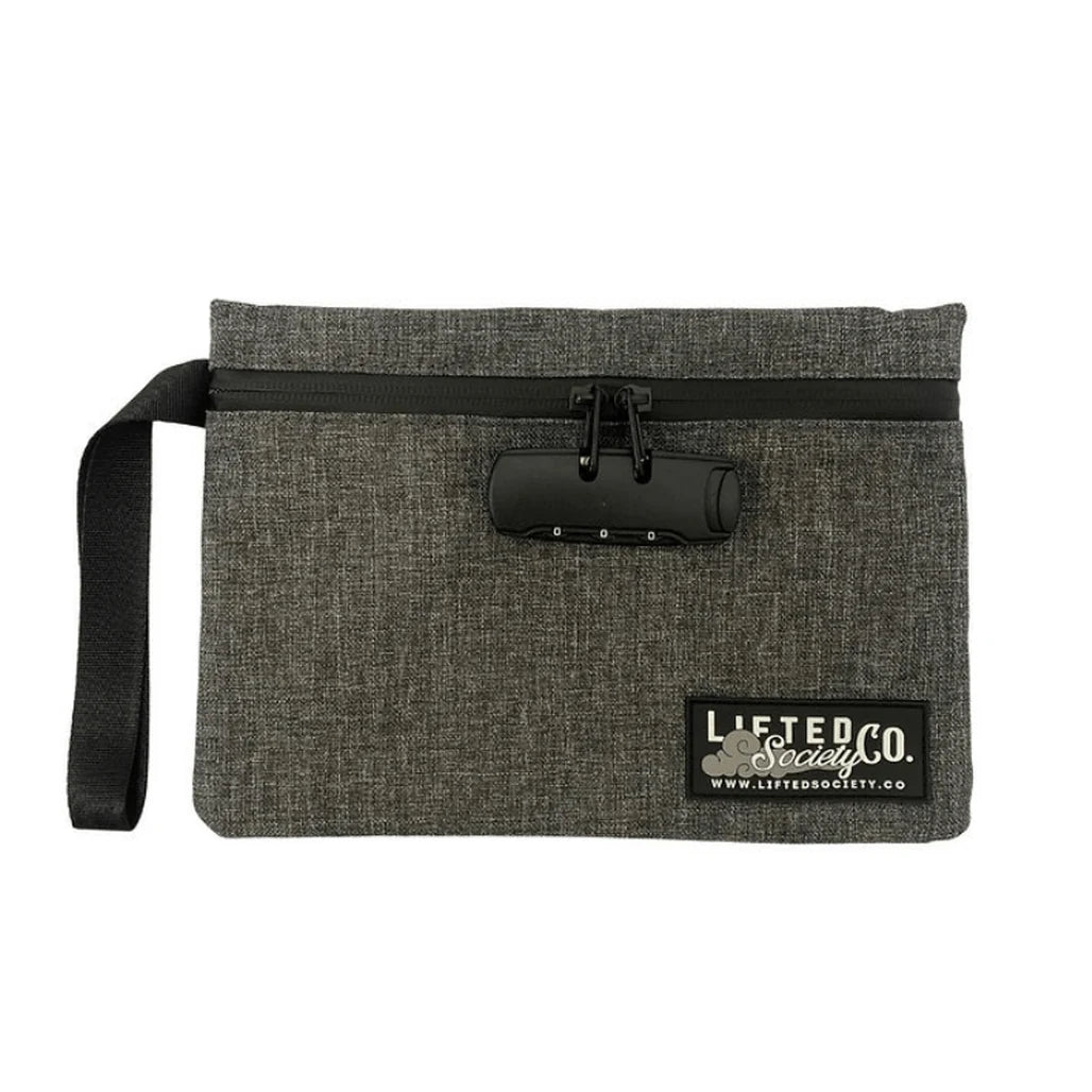Lifted Society Co. smell resistant bag with lock, charcoal