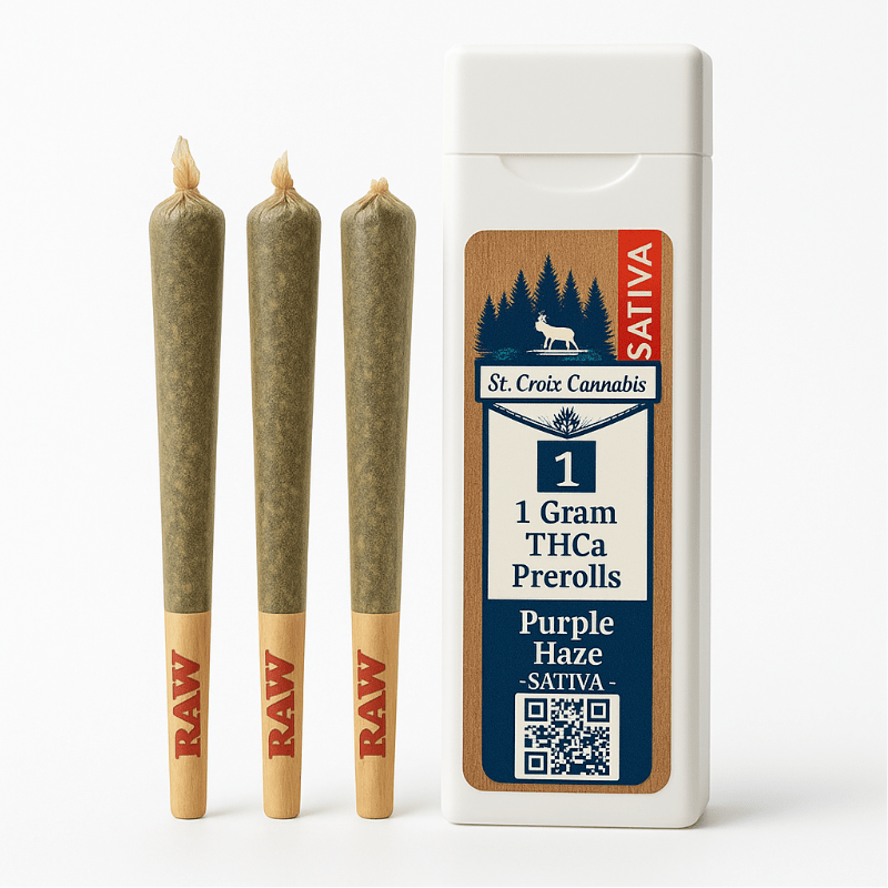 St. Croix Canna 1g THCa Pre-Rolls – Blue Dream, God’s Breath, White Widow + 3-Packs