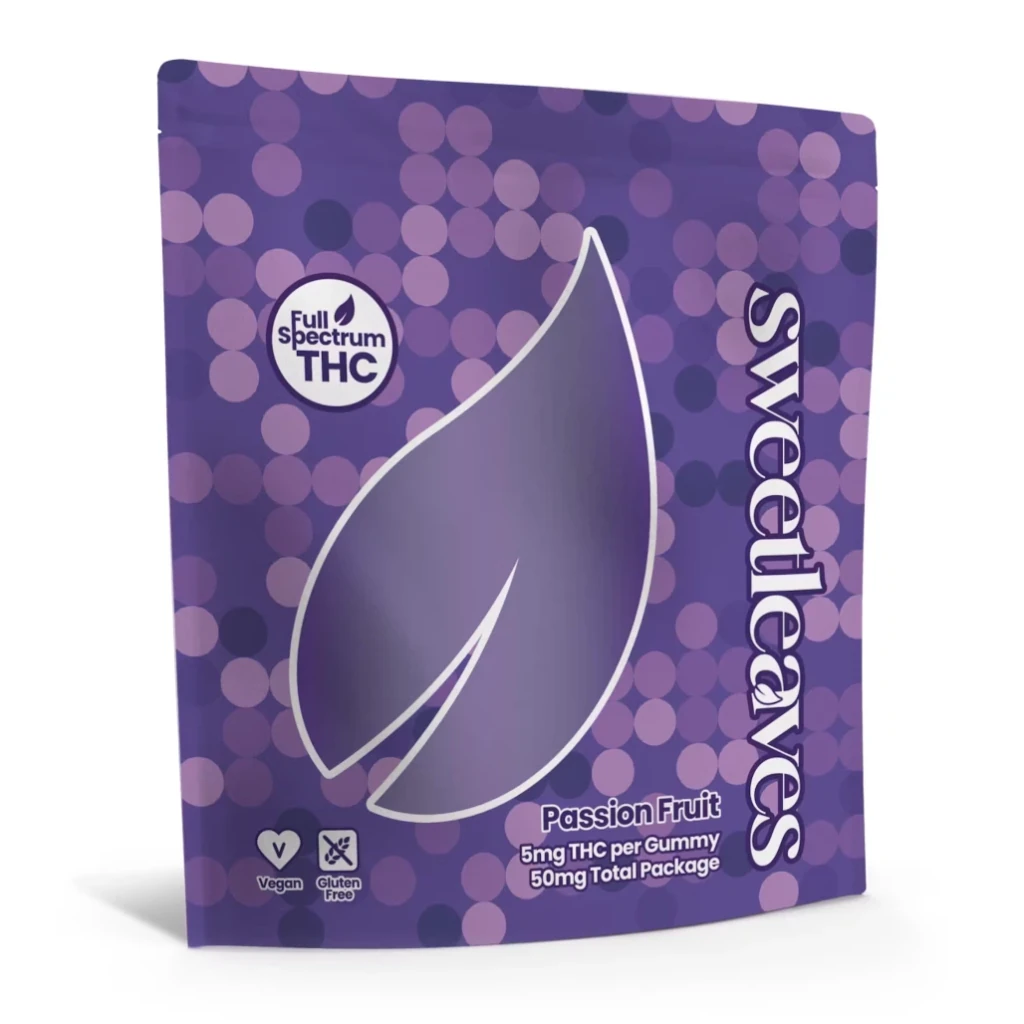 Sweetleaves 5mg THC Gummies – Pineapple, Passionfruit, Peach, Tropical Fruit, Pink Lemonade, Blackberry Sleep