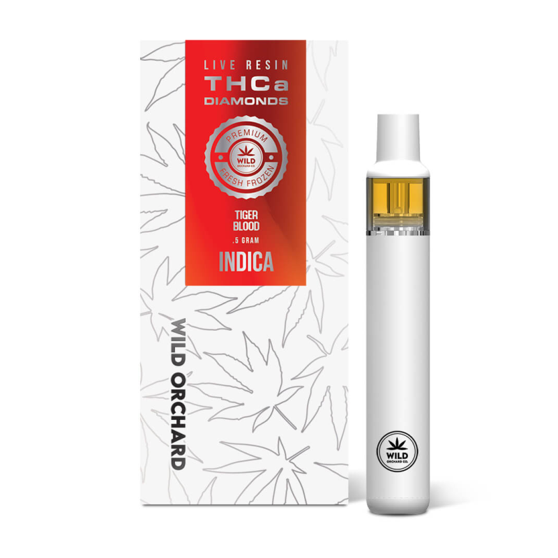 Wild Orchard Tiger Blood THCA Diamonds Live Resin Vape 0.5g – Indica Hemp-Derived Disposable