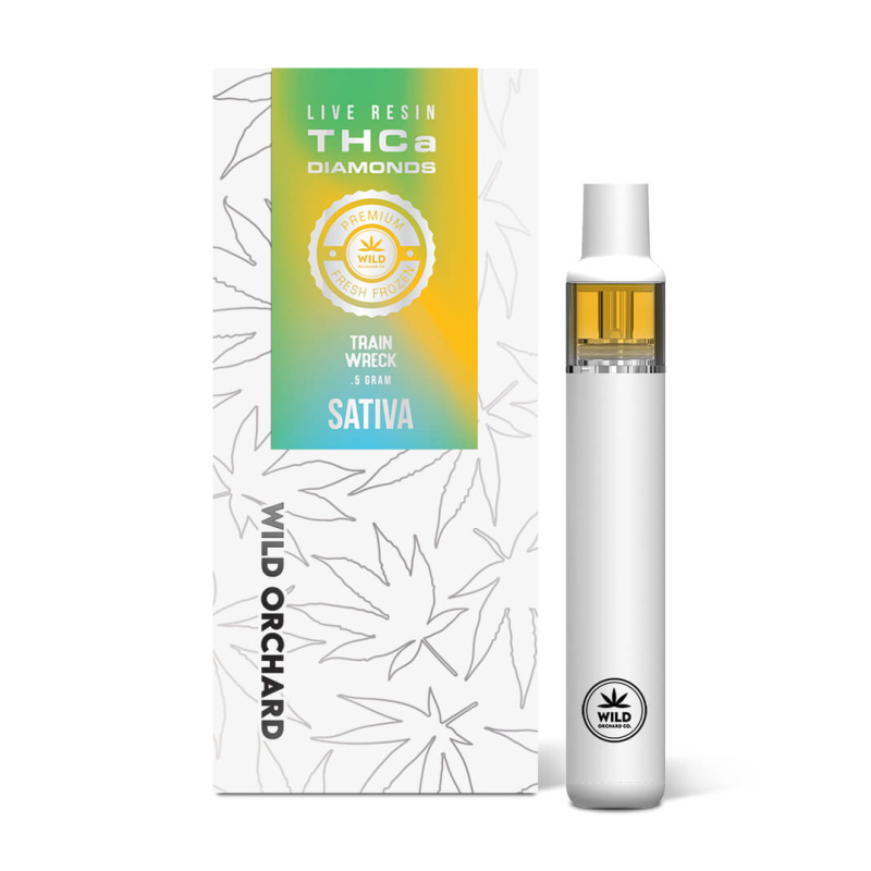 Wild Orchard Trainwreck THCA Diamonds Live Resin Vape 0.5g – Sativa Hemp-Derived Disposable